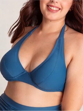 NWT-Shapermint Essentials Full Coverage Halter Bikini Top XL